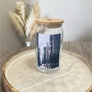 New York Glass Cup16oz | Personalized Glass cup | Personalized gifts